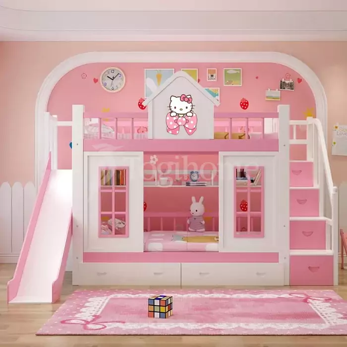 Giường tầng Hello Kitty cho bé