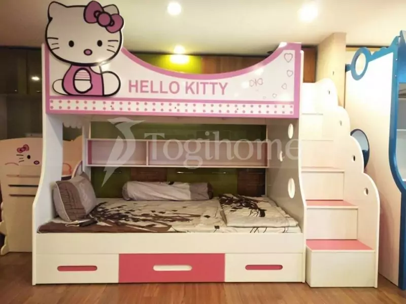 Tại sao bé gái thích giường Hello Kitty
