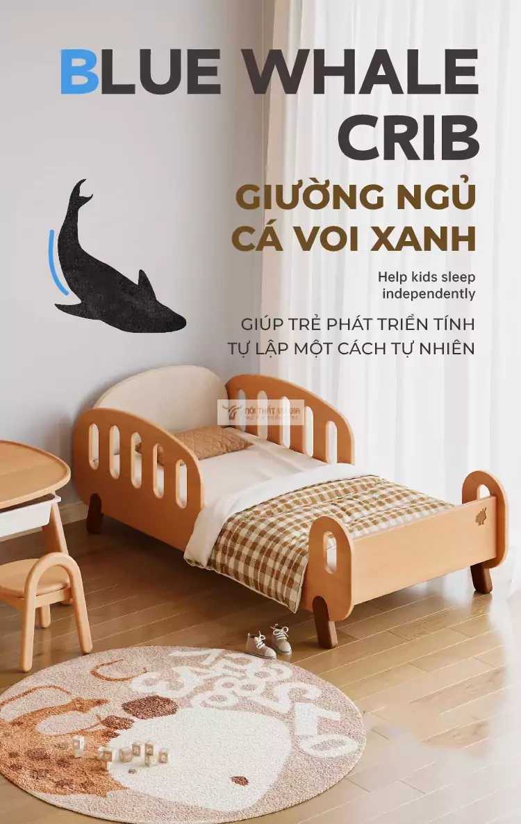 Giường trẻ em thiết kế thông minh, an toàn TE47