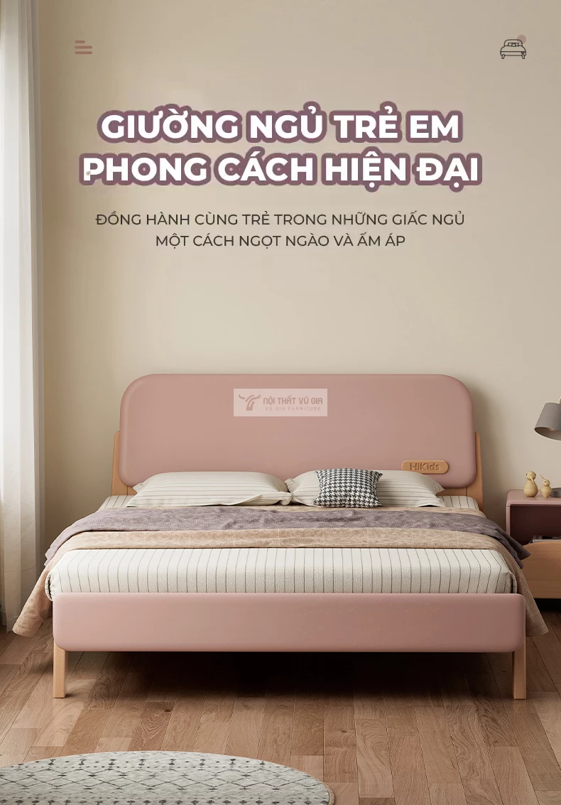 Giường trẻ em thiết kế tích hợp ngăn kéo tiện lợi TE50