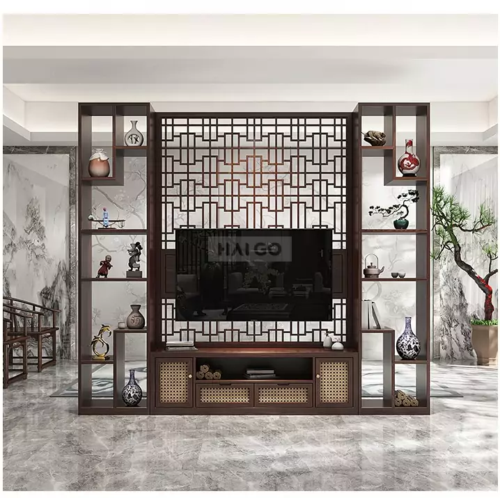 Hệ Kệ Tivi Kết Hợp Vách Ngăn Phòng Khách Haigo KTV166