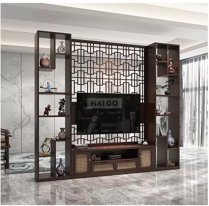 Hệ Kệ Tivi Kết Hợp Vách Ngăn Phòng Khách Haigo KTV166