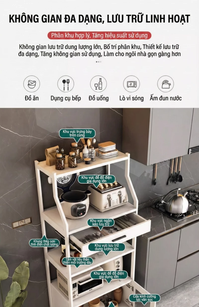 Kệ Bếp Đa Năng Nhiều Tầng Haigo KC389