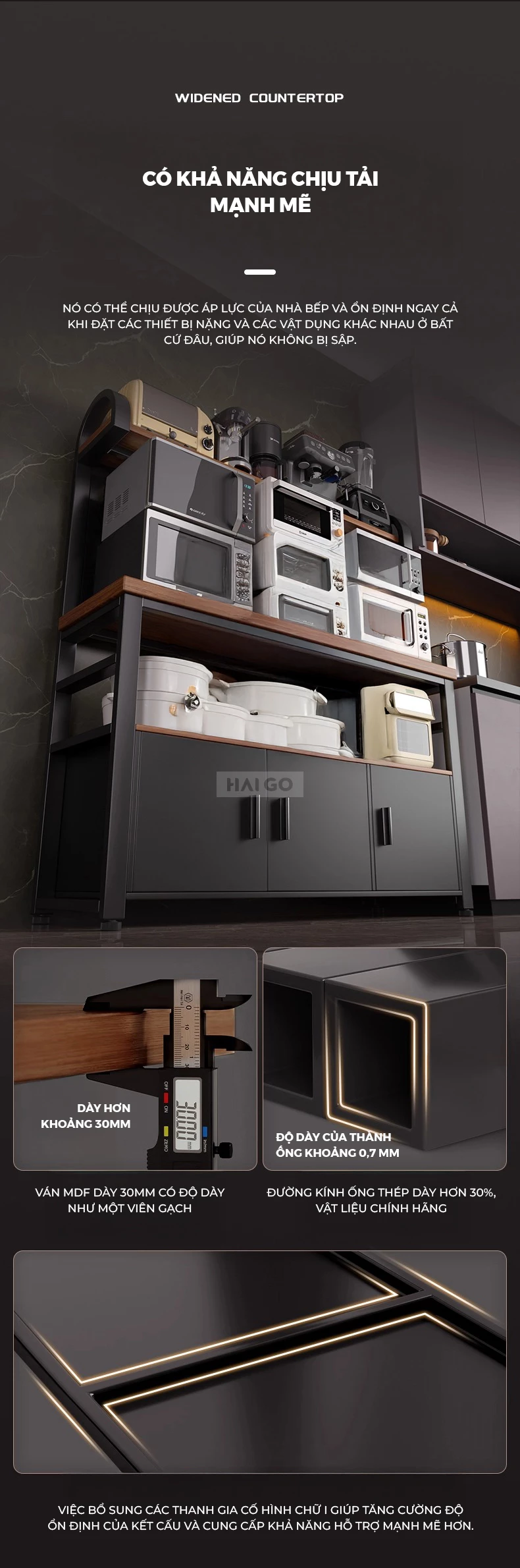 Kệ Bếp Đa Năng Thiết Kế Hiện Đại Haigo KC387