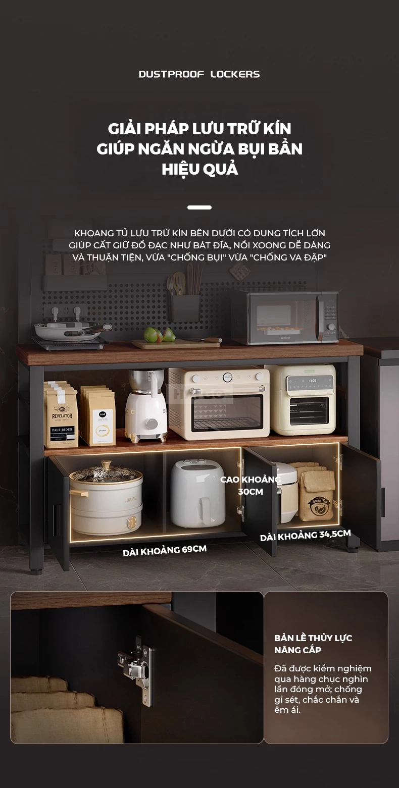 Kệ Bếp Đa Năng Thiết Kế Hiện Đại Haigo KC387