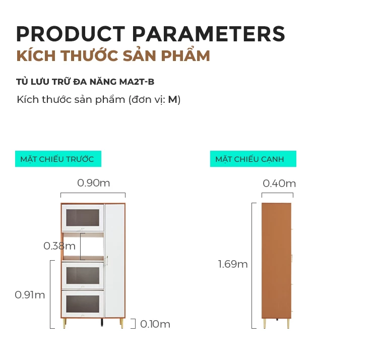 kích thước của Kệ bếp đa năng thiết kế tối giản KC72