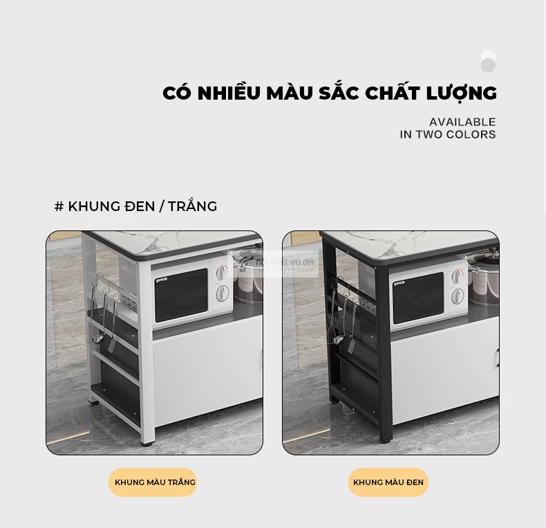 tùy chọn màu sắc của Kệ bếp khung kim loại cao cấp KC49