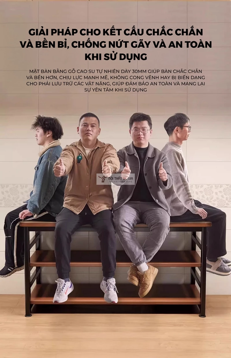 thiết kế kết cấu chắc chắn của Kệ bếp Vũ Gia thiết kế tích hợp tủ đa năng KC90