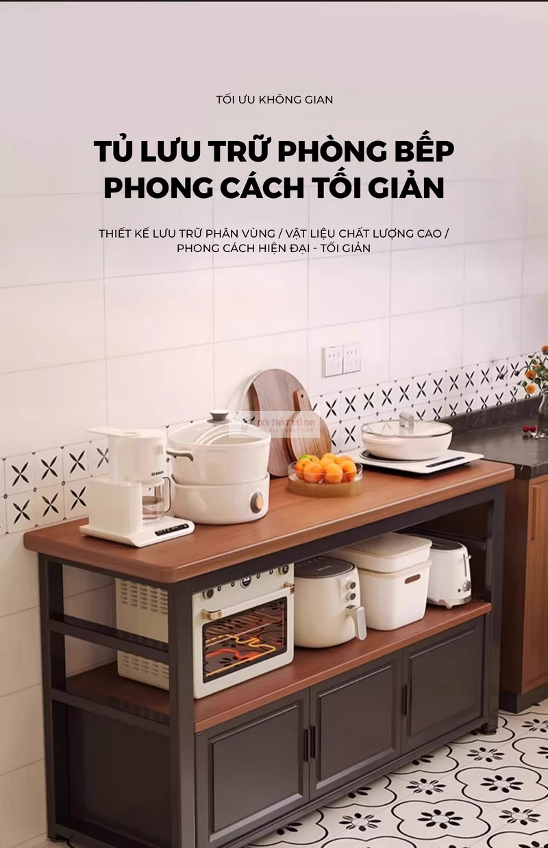 Kệ bếp Vũ Gia thiết kế tích hợp tủ đa năng KC90