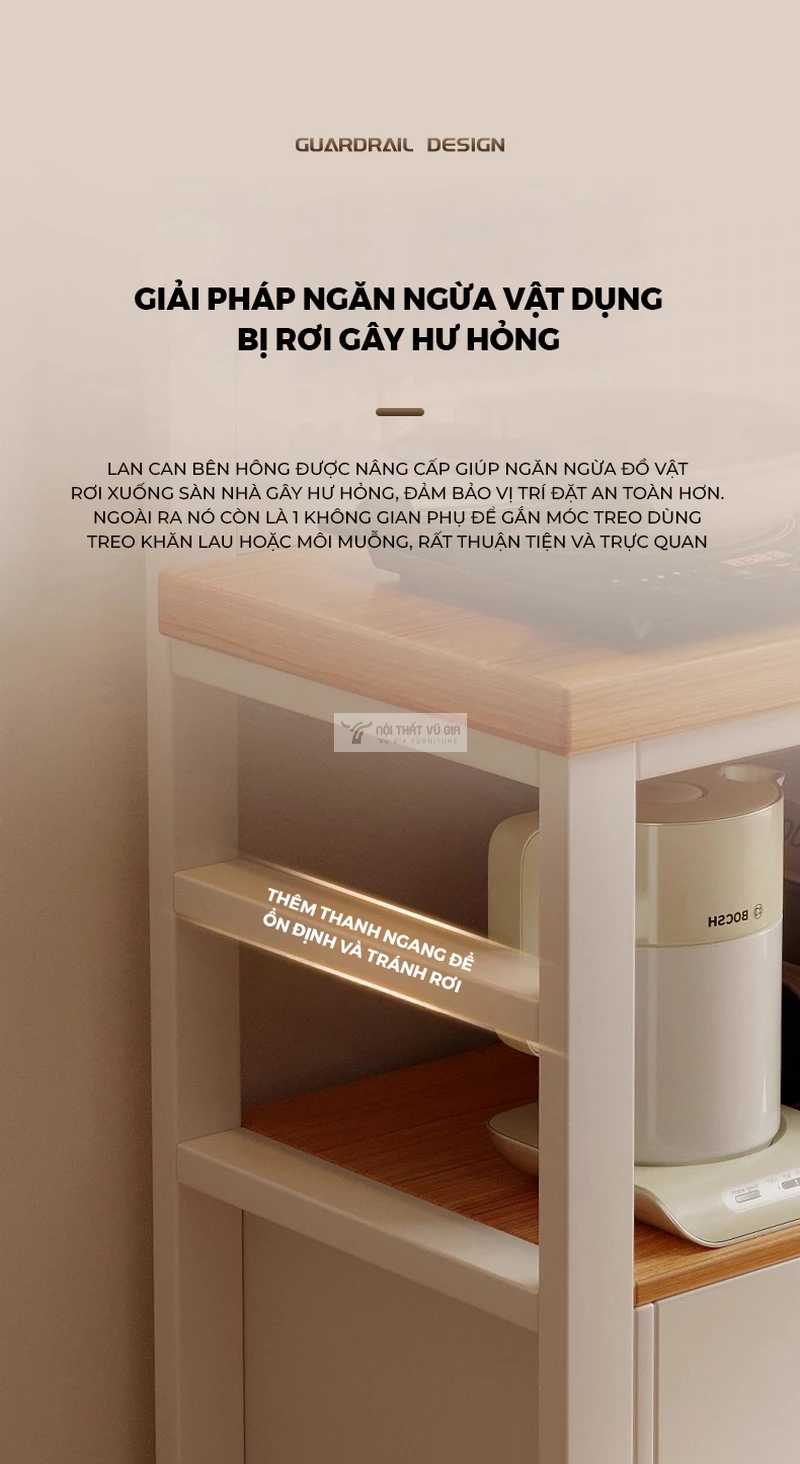 thiết kế tinh tế của Kệ bếp Vũ Gia thiết kế tối giản, hiện đại KC88