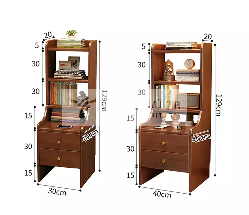 kích thước chi tiết của Kệ đầu giường thiết kế đa năng, hiện đại BR59