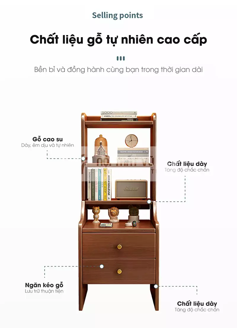 Kệ đầu giường thiết kế đa năng, hiện đại BR59 sử dụng chất liệu cao cấp