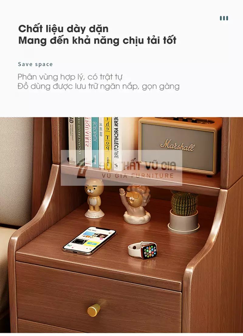 Kệ đầu giường thiết kế đa năng, hiện đại BR59 có khả năng chịu tải tốt