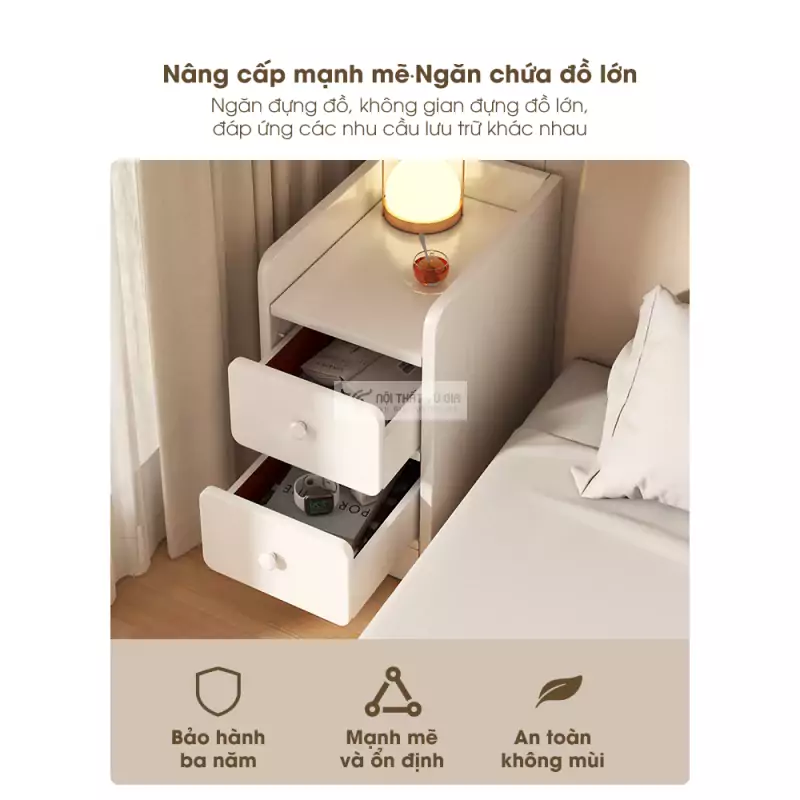Kệ đầu giường thiết kế nhỏ gọn, tối ưu không gian BR62 sử dụng chất liệu an toàn