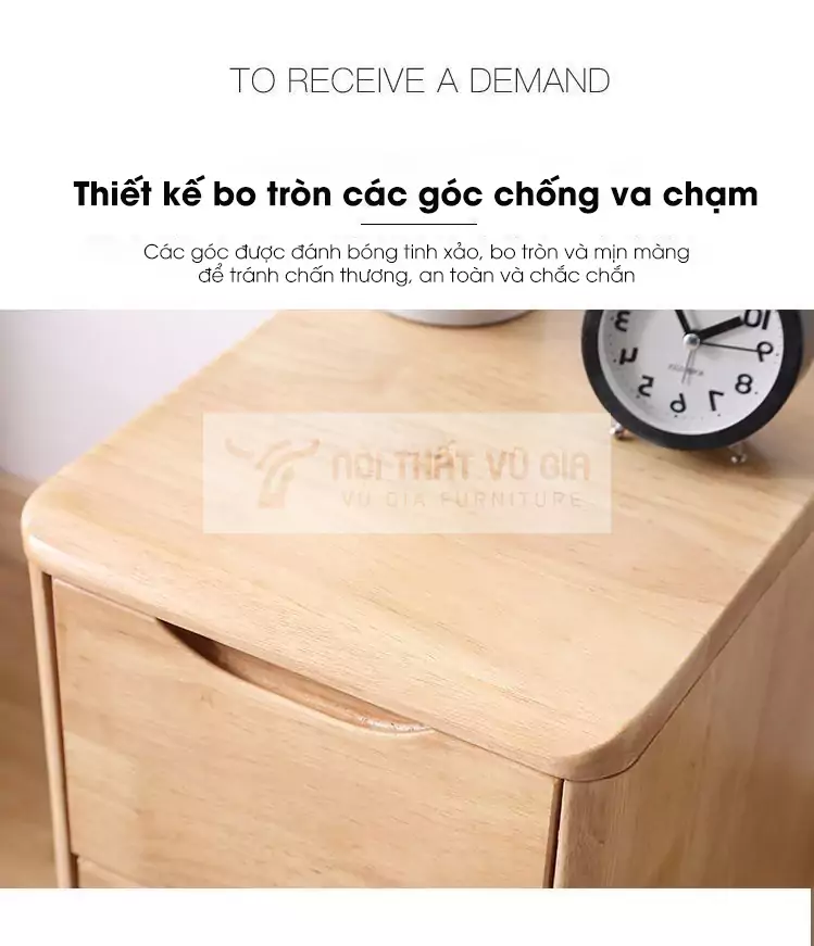 Kệ đầu giường thiết kế thanh lịch BR55 được hoàn thiện tỉ mỉ