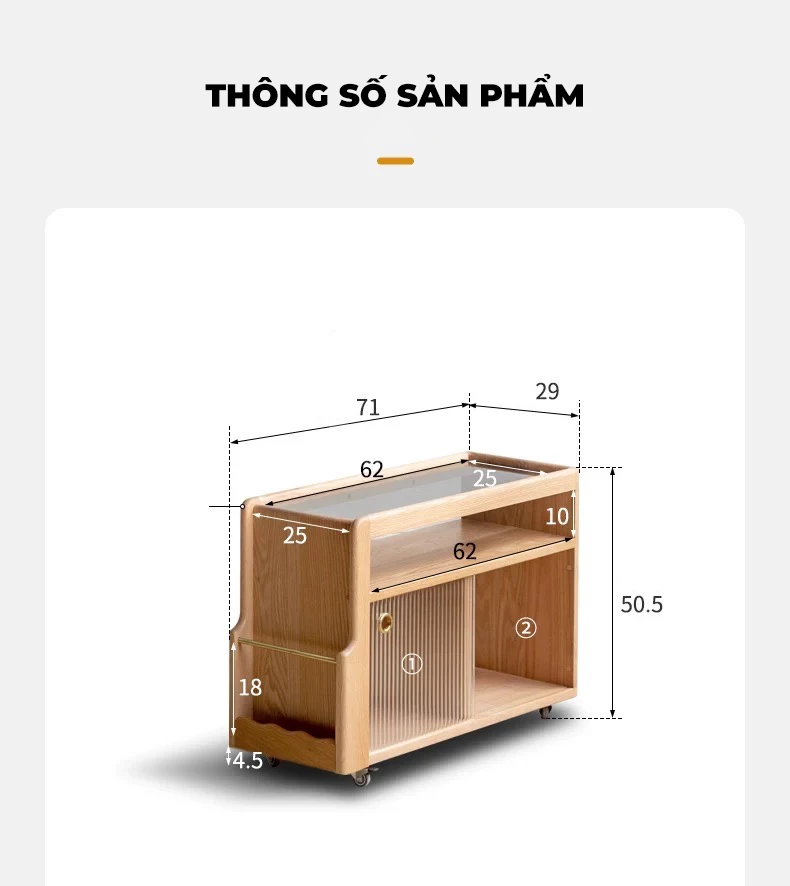 Kệ Di Động Gỗ Tự Nhiên Togismart CPK 034 – Sự kết hợp tinh tế giữa truyền thống và hiện đại. Thiết kế nhỏ gọn, tiện lợi, dễ dàng di chuyển, phù hợp với nhiều không gian. Chất liệu gỗ tự nhiên bền bỉ, mang đến vẻ đẹp sang trọng và ấm cúng.