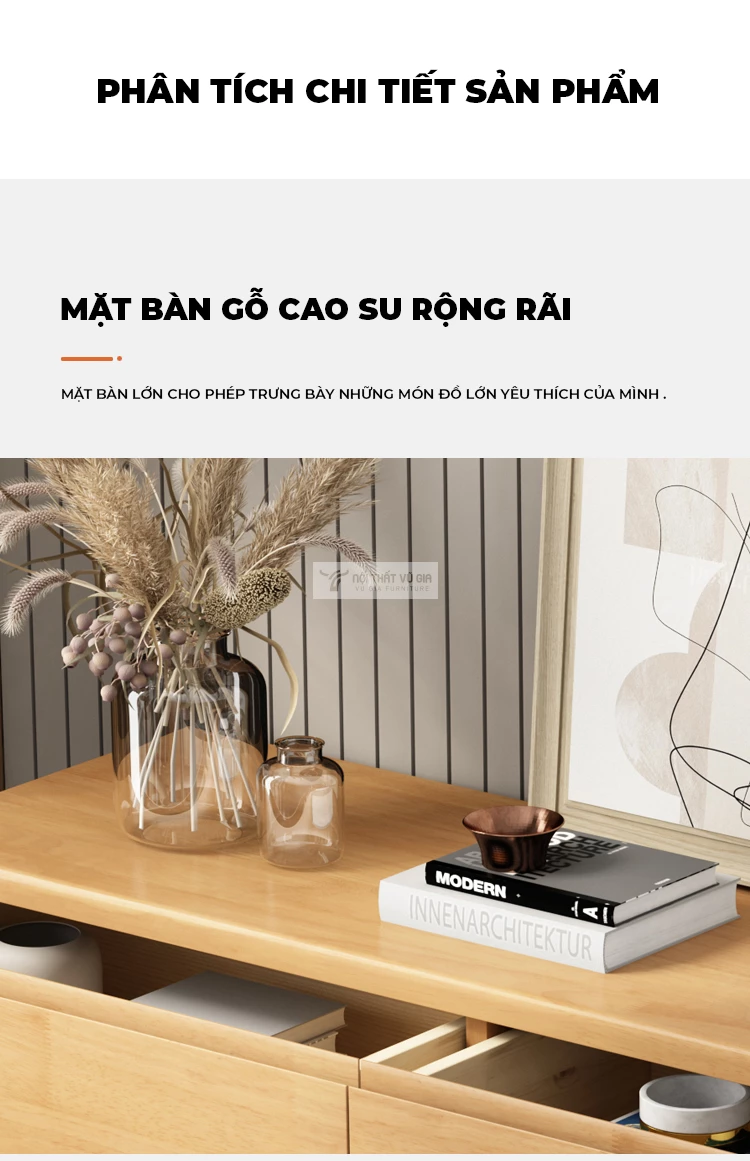 thiết kế mặt kệ rộng r&atilde;i của Kệ gỗ tự nhi&ecirc;n thiết kế nhiều ngăn LV58