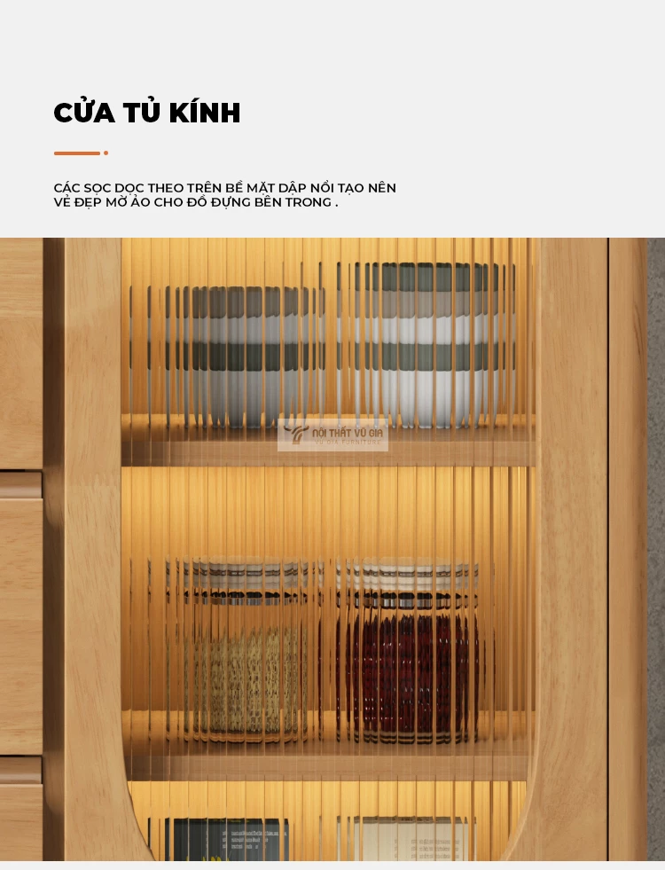 thiết kế tủ c&aacute;nh k&iacute;nh sang trọng của Kệ gỗ tự nhi&ecirc;n thiết kế nhiều ngăn LV58
