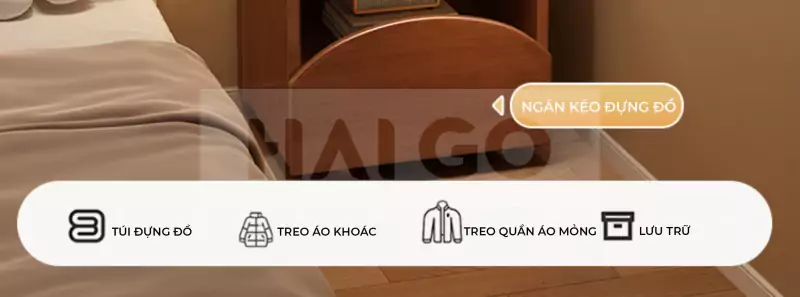 Kệ Gương Phong Cách Hiện Đại Gỗ Tự Nhiên Haigo TG081