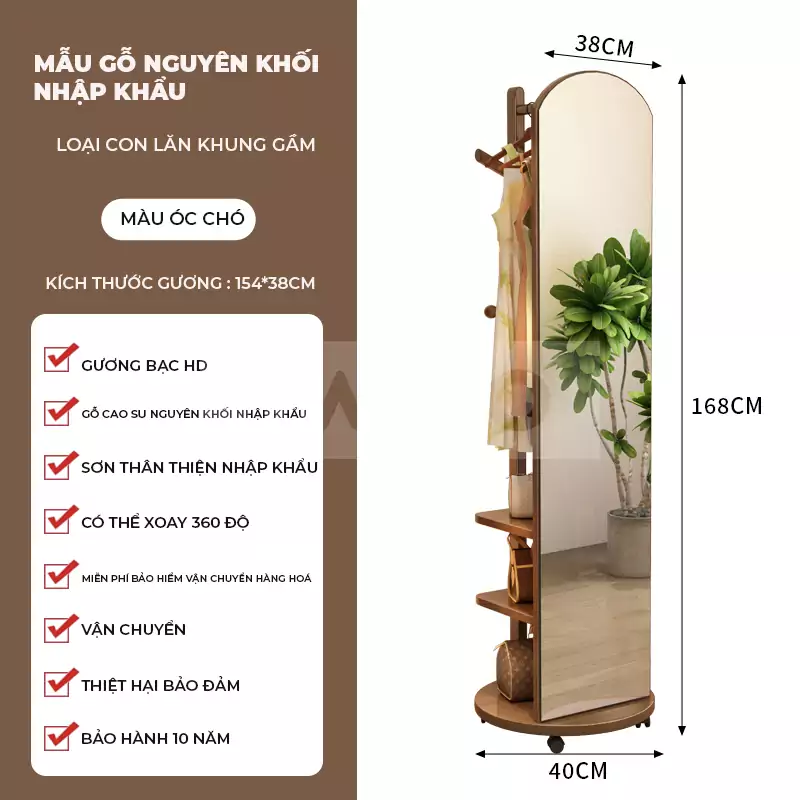 Kệ Gương Phong Cách Hiện Đại Gỗ Tự Nhiên Haigo TG091