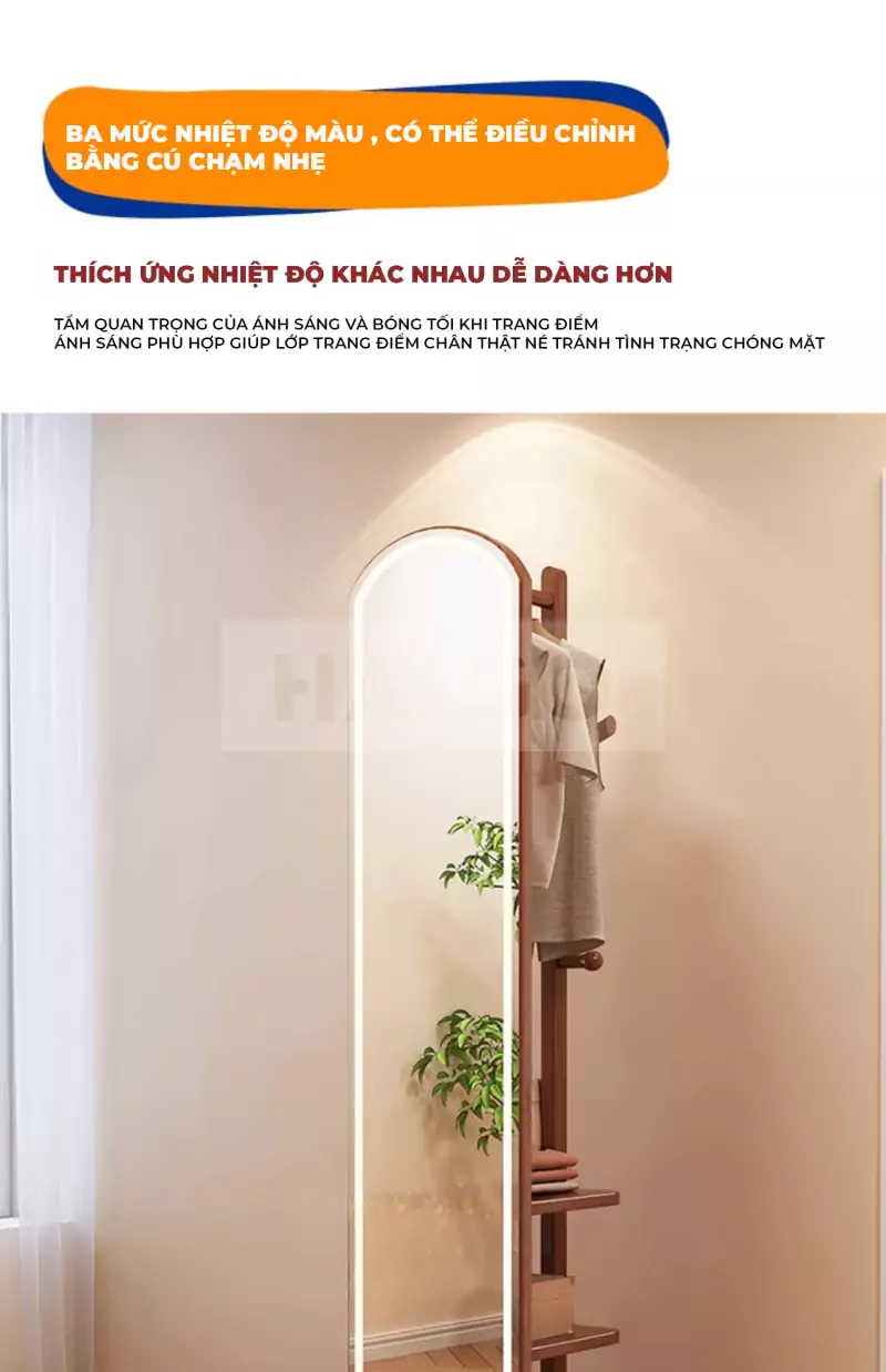 Kệ Gương Phong Cách Hiện Đại Gỗ Tự Nhiên Haigo TG091