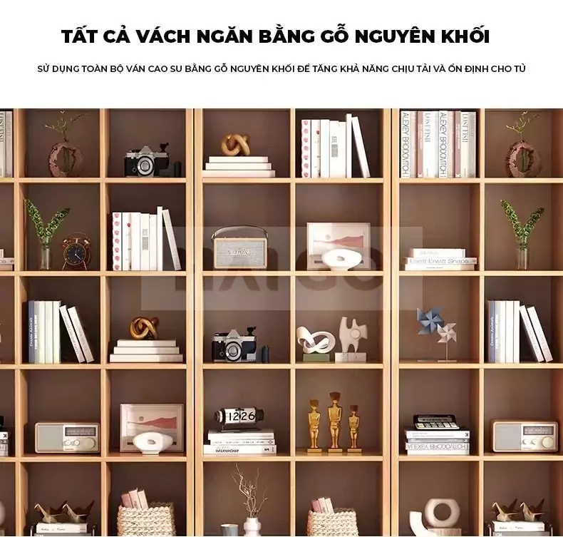 Kệ Sách Đa Năng Gỗ Tự Nhiên Haigo KS118