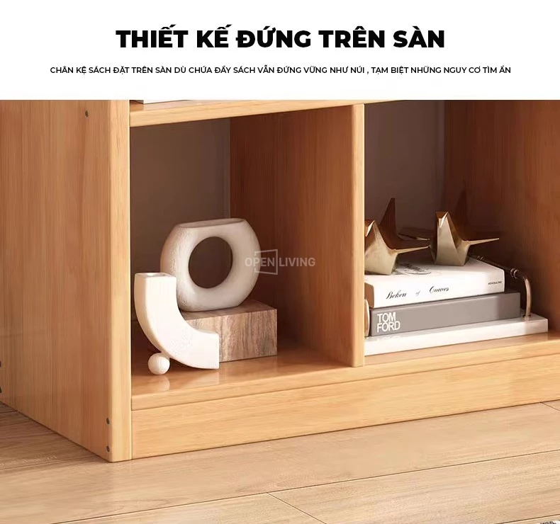 Kệ sách trang trí OpenLiving OTT 027 với thiết kế tổ ong độc đáo, làm từ gỗ tự nhiên, mang đến vẻ đẹp hiện đại và độc đáo. Kệ có nhiều ngăn chứa, giúp bạn dễ dàng sắp xếp sách và đồ trang trí một cách sáng tạo, tạo điểm nhấn cho không gian sống của bạn.