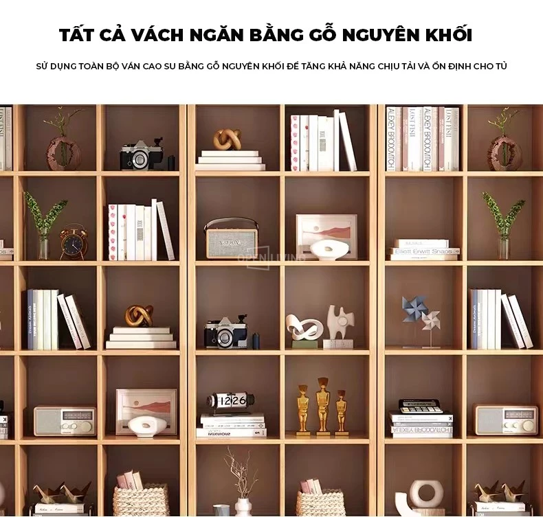 Kệ sách trang trí OpenLiving OTT 027 với thiết kế tổ ong độc đáo, làm từ gỗ tự nhiên, mang đến vẻ đẹp hiện đại và độc đáo. Kệ có nhiều ngăn chứa, giúp bạn dễ dàng sắp xếp sách và đồ trang trí một cách sáng tạo, tạo điểm nhấn cho không gian sống của bạn.