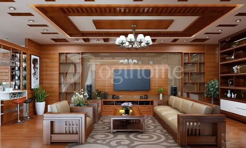 Kệ tivi gỗ trang trí phòng khách