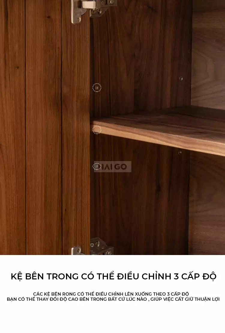 Kệ Tivi Hiện Đại Gỗ Tự Nhiên Haigo KTV147