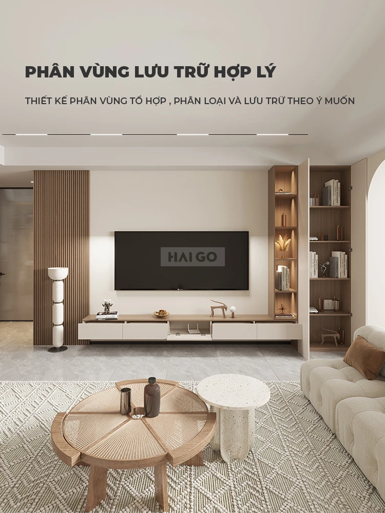 Kệ Tivi Kêt Hợp Hệ Tủ Hiện Đại Haigo KTV261