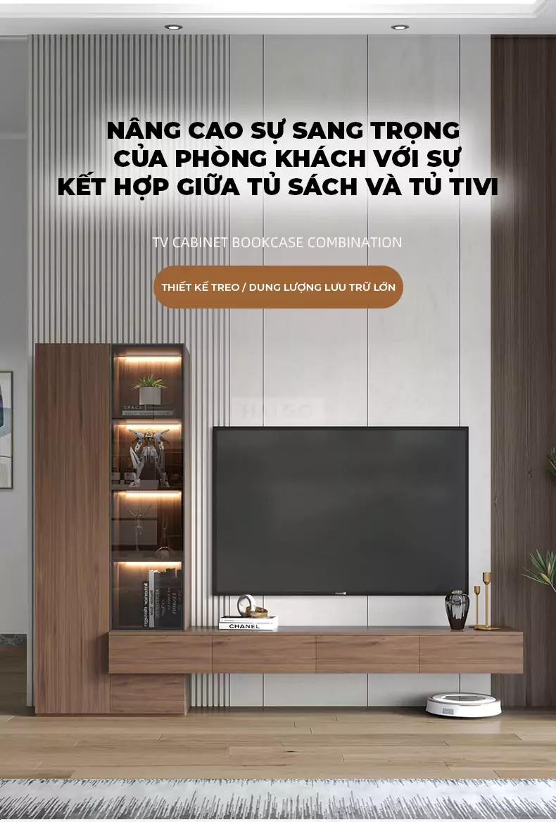 Kệ Tivi Kêt Hợp Tủ Đa Năng Hiện Đại Haigo KTV146