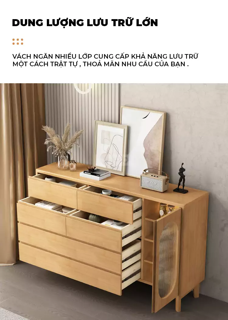Kệ Tivi Kết Hợp Tủ Đựng Đồ Đa Năng Haigo KTV175