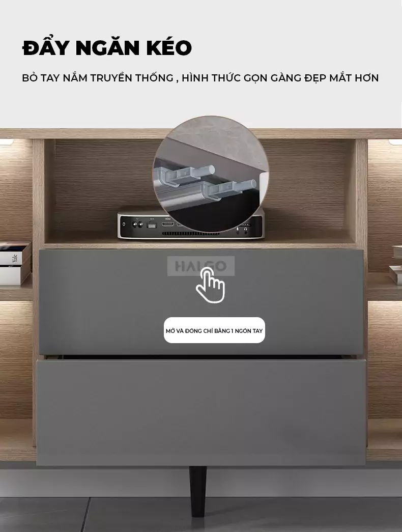 Kệ Tivi Khung Thép Cánh Kính Sang Trọng Haigo KTV148