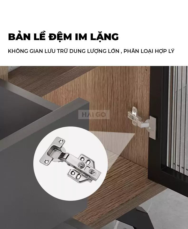 Kệ Tivi Khung Thép Cánh Kính Sang Trọng Haigo KTV148