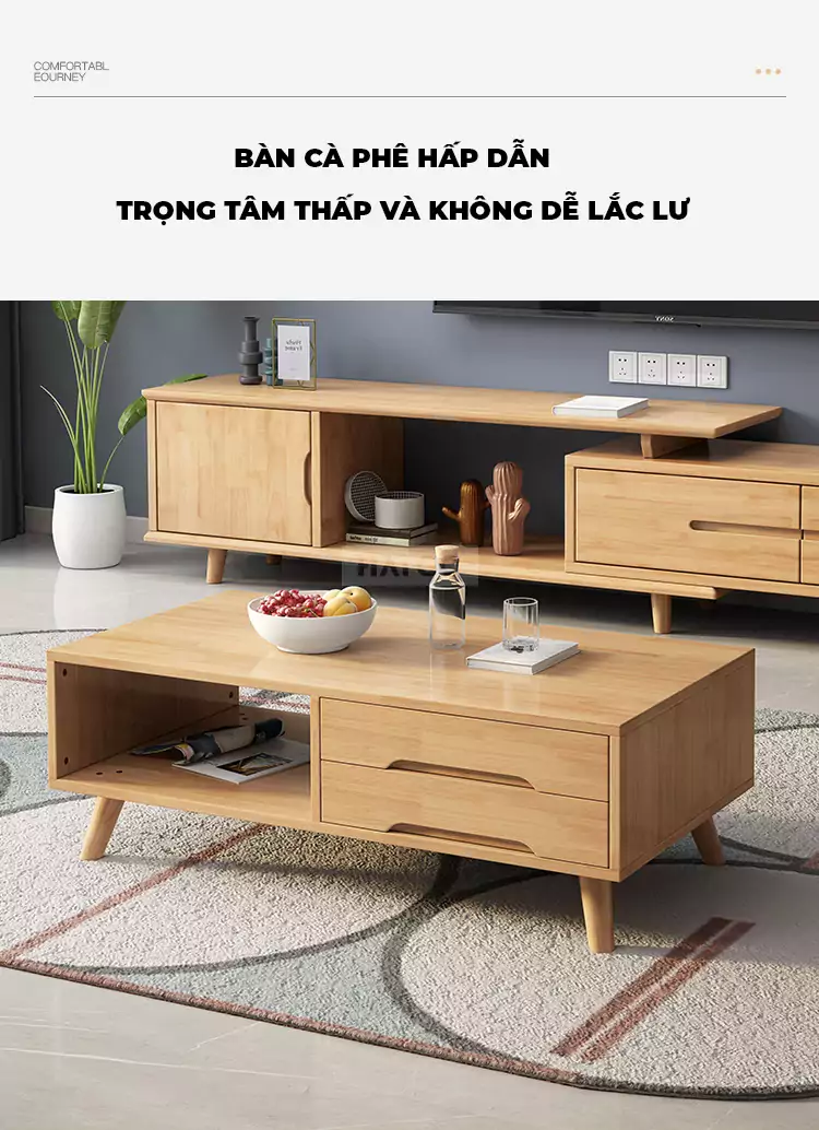 Kệ Tivi Linh Hoạt Hiện Đại Gỗ Tự Nhiên Haigo KTV176