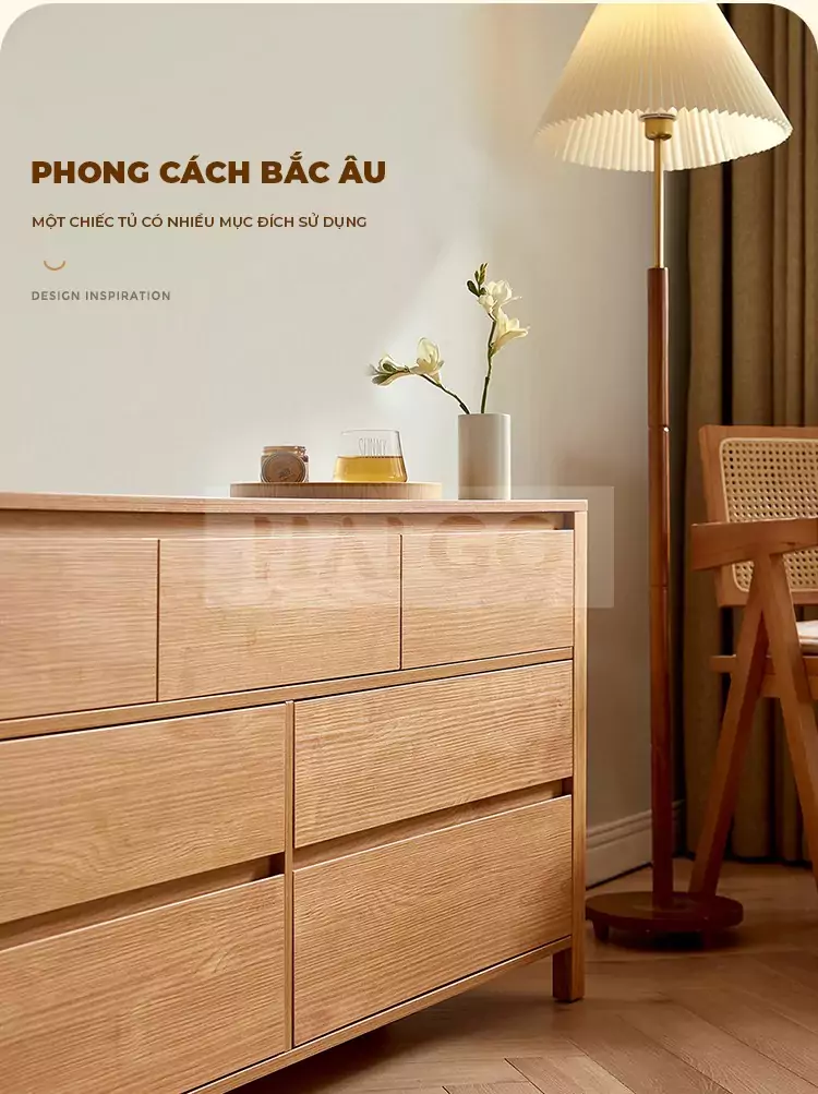 Kệ Tivi Phong Cách Bắc Âu Gỗ Tự Nhiên Haigo KTV107