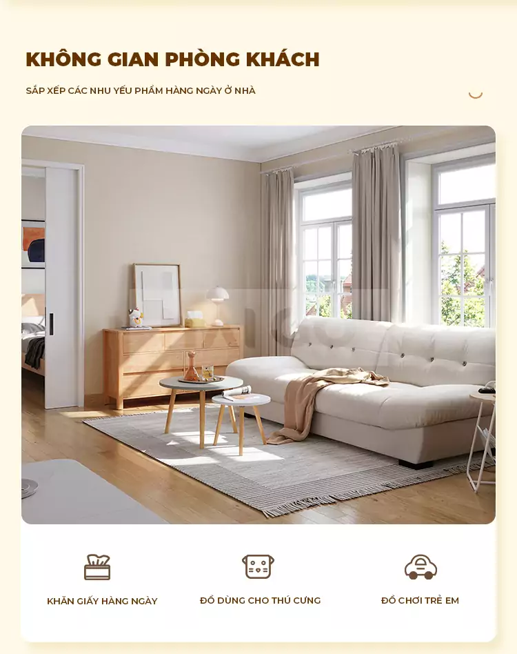 Kệ Tivi Phong Cách Bắc Âu Gỗ Tự Nhiên Haigo KTV107