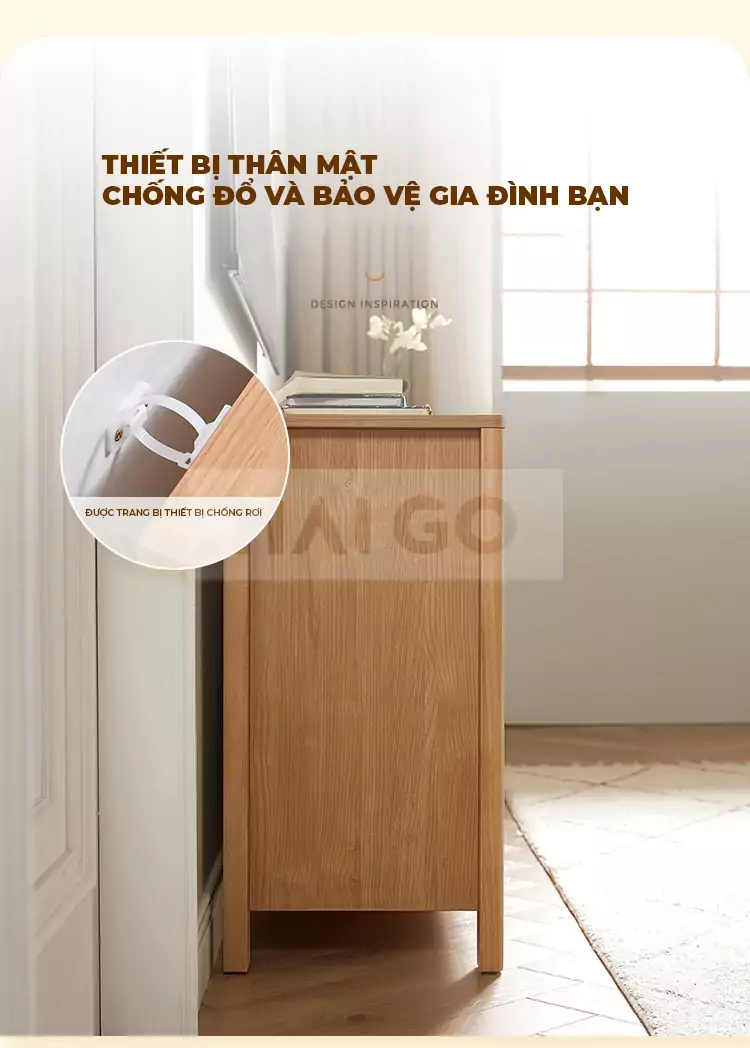 Kệ Tivi Phong Cách Bắc Âu Gỗ Tự Nhiên Haigo KTV107