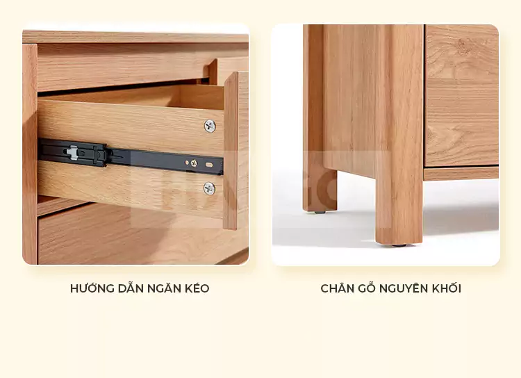 Kệ Tivi Phong Cách Bắc Âu Gỗ Tự Nhiên Haigo KTV107