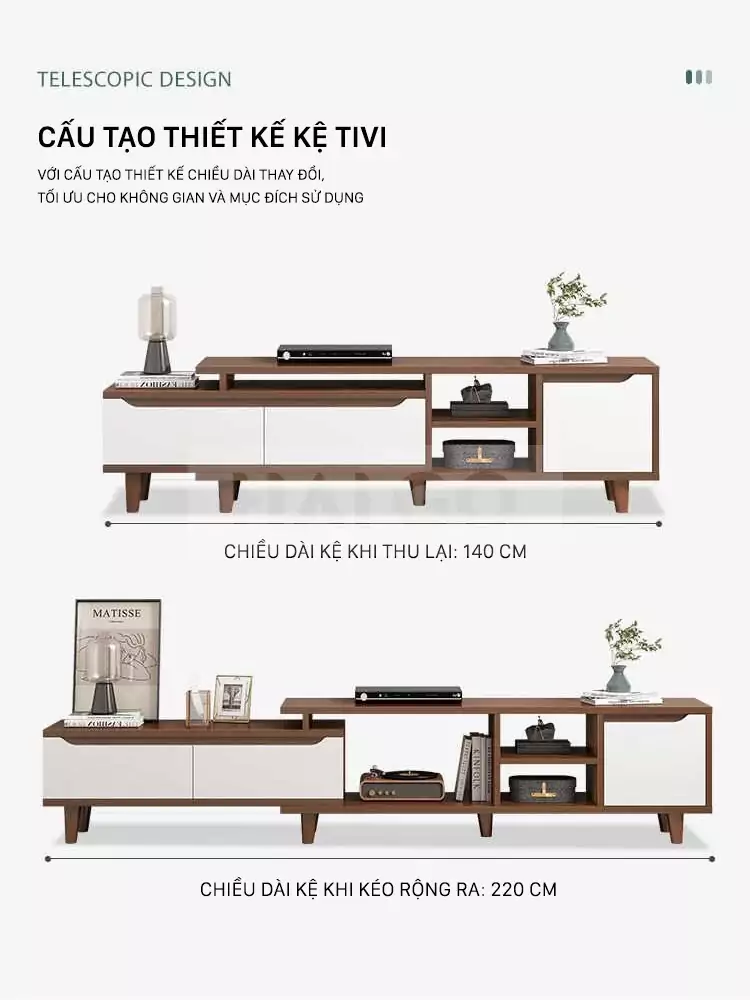 Kệ Tivi Phong Cách Hiện Đại Haigo KTV070