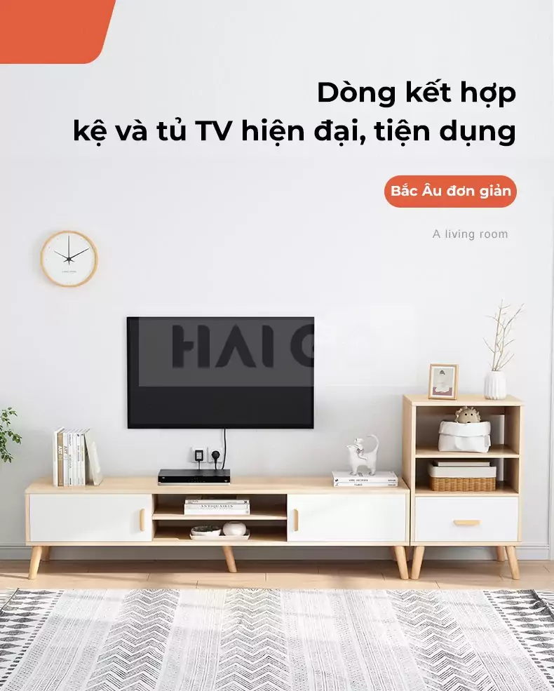 Kệ tivi Phong C&aacute;ch Hiện Đại Haigo KTV074