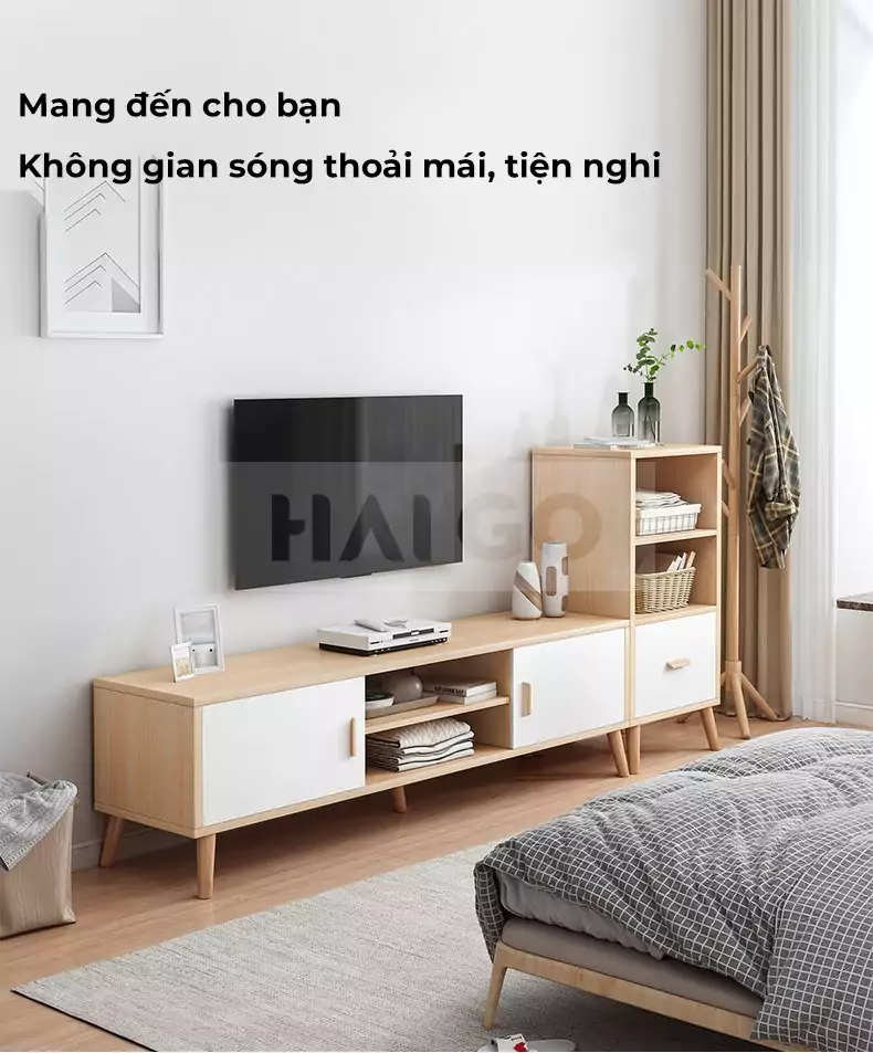 Kệ tivi Phong C&aacute;ch Hiện Đại Haigo KTV074