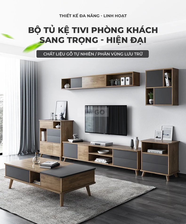 Kệ Tivi Phòng Khách Hiện Đại Haigo KTV242