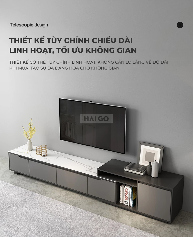 Kệ Tivi Phòng Khách Phong Cách Hiện Đại Haigo KTV239