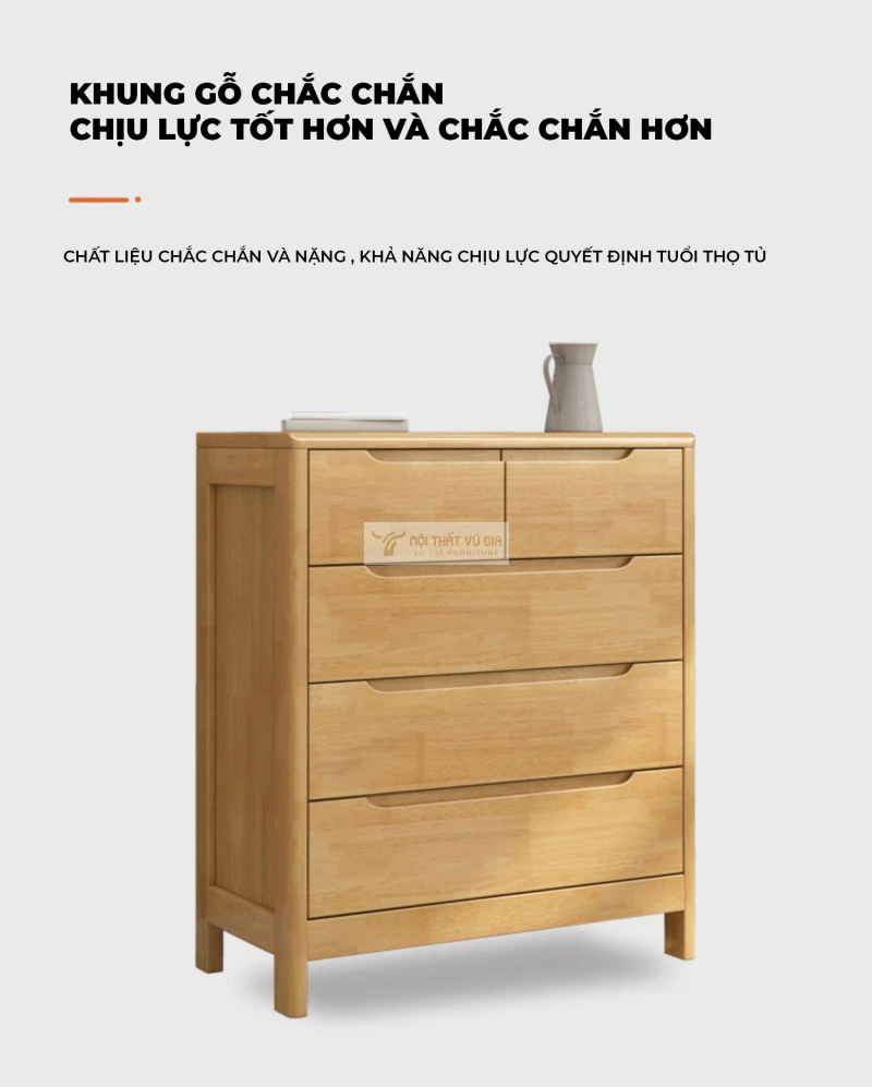 Kệ tivi sàn gỗ tự nhiên thiết kế ngăn kéo đa năng LV70 sử dụng khung gỗ chắc chắn