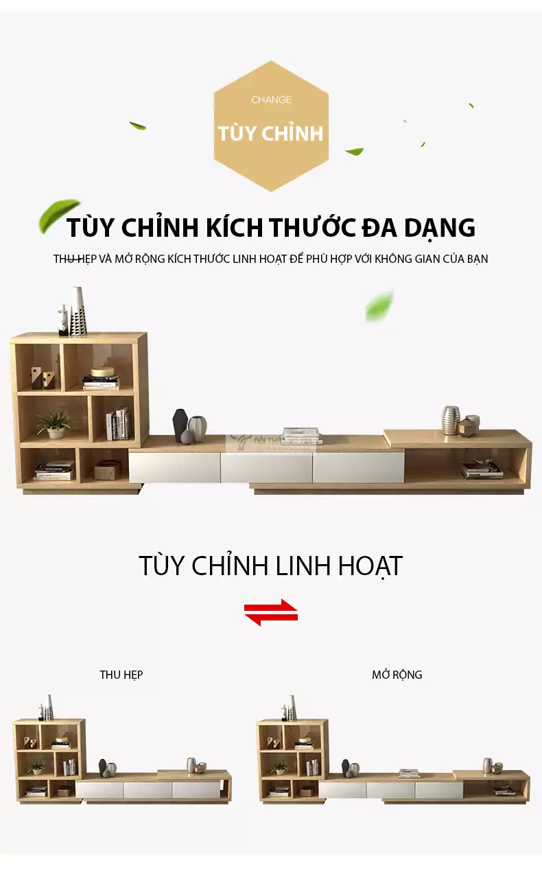 tùy chỉnh linh hoạt của Kệ tivi sàn kết hợp kệ treo hiện đại LV21