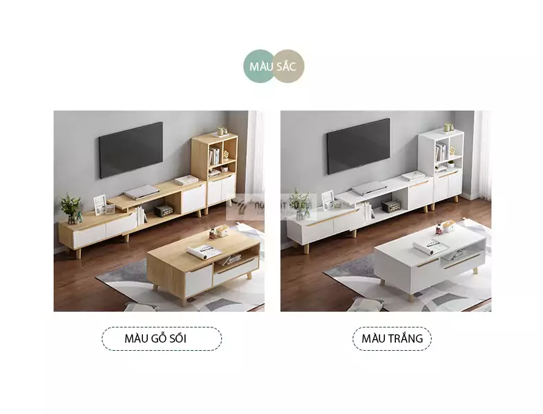 tùy chọn màu sắc của Kệ tivi sàn thiết kế độc đáo LV25