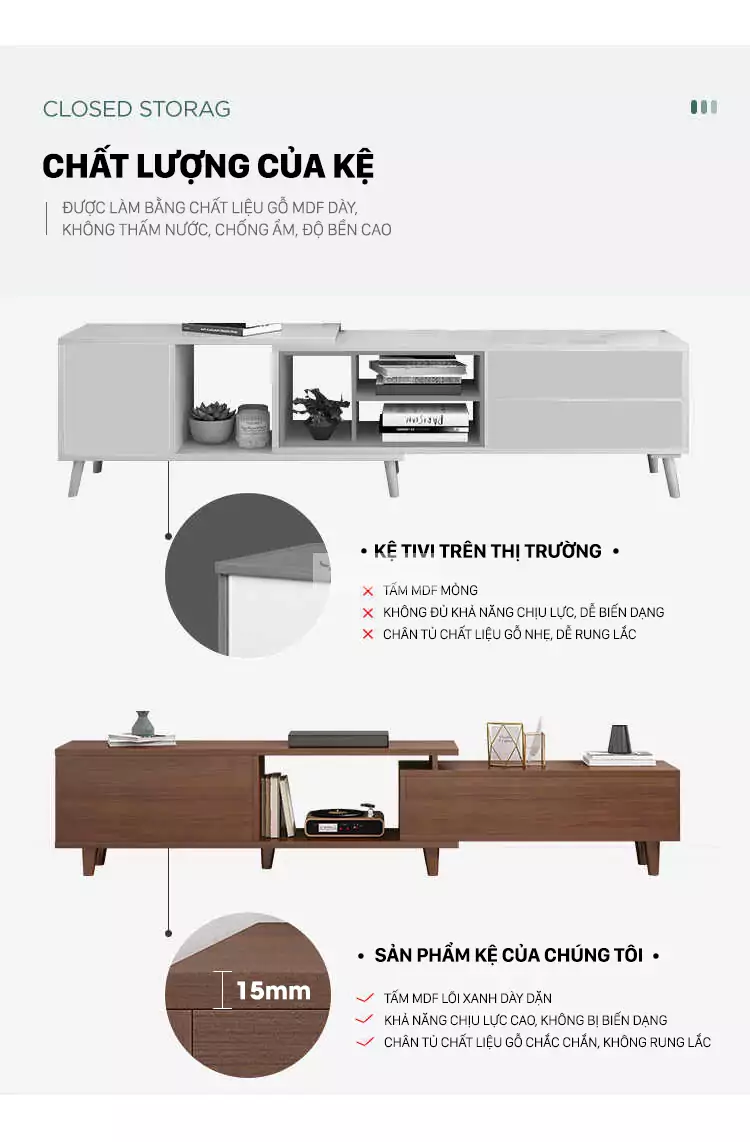 so sánh Kệ tivi sàn thiết kế độc đáo, tinh tế LV30 với các sản phẩm khác