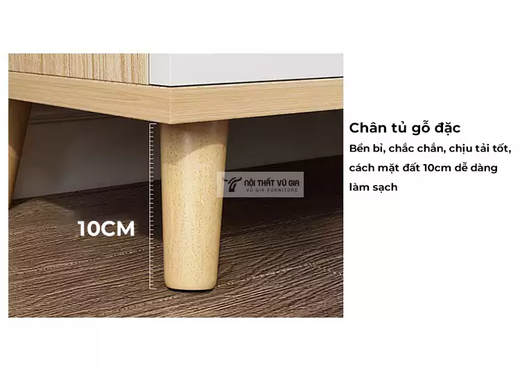 Kệ tivi sàn thiết kế hiện đại LV34 sử dụng chân gỗ chắc chắn